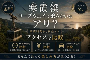 寒霞渓ロープウェイに乗らない