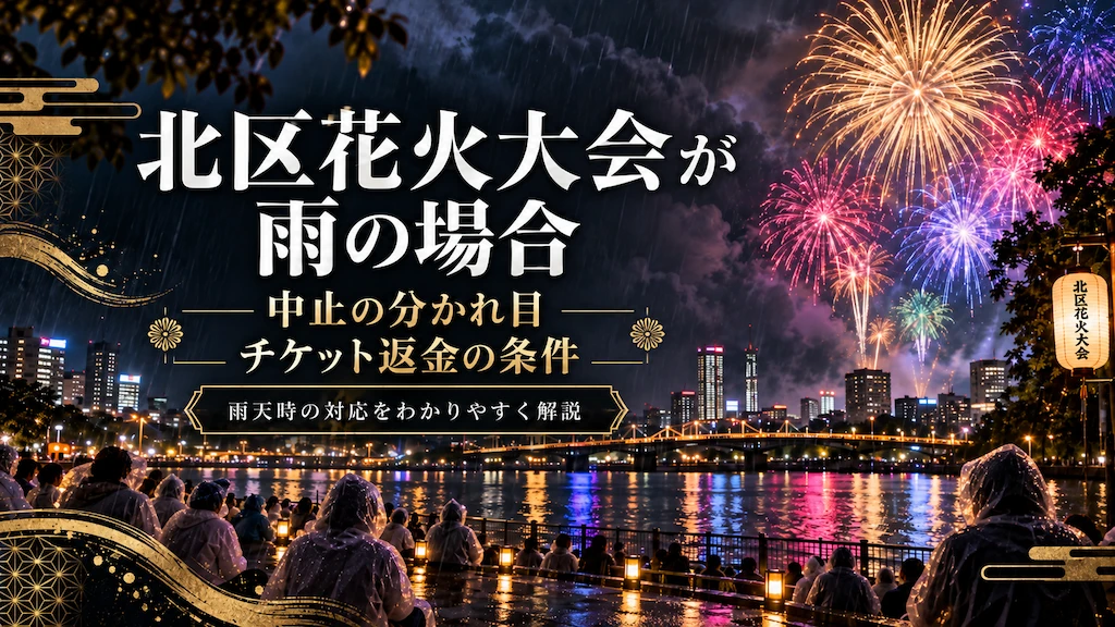 北区花火大会が雨の場合