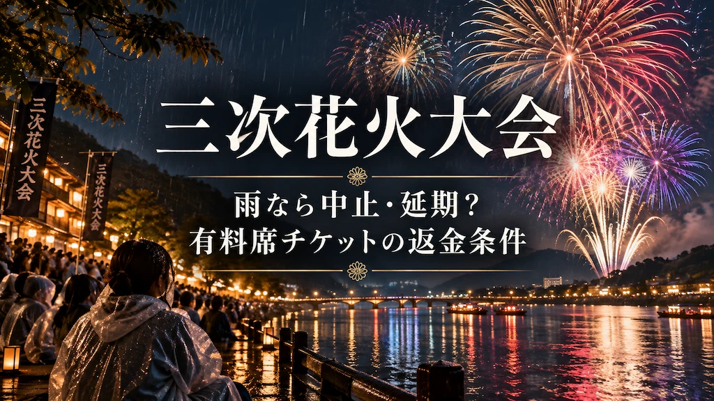 三次花火大会 雨なら中止・延期