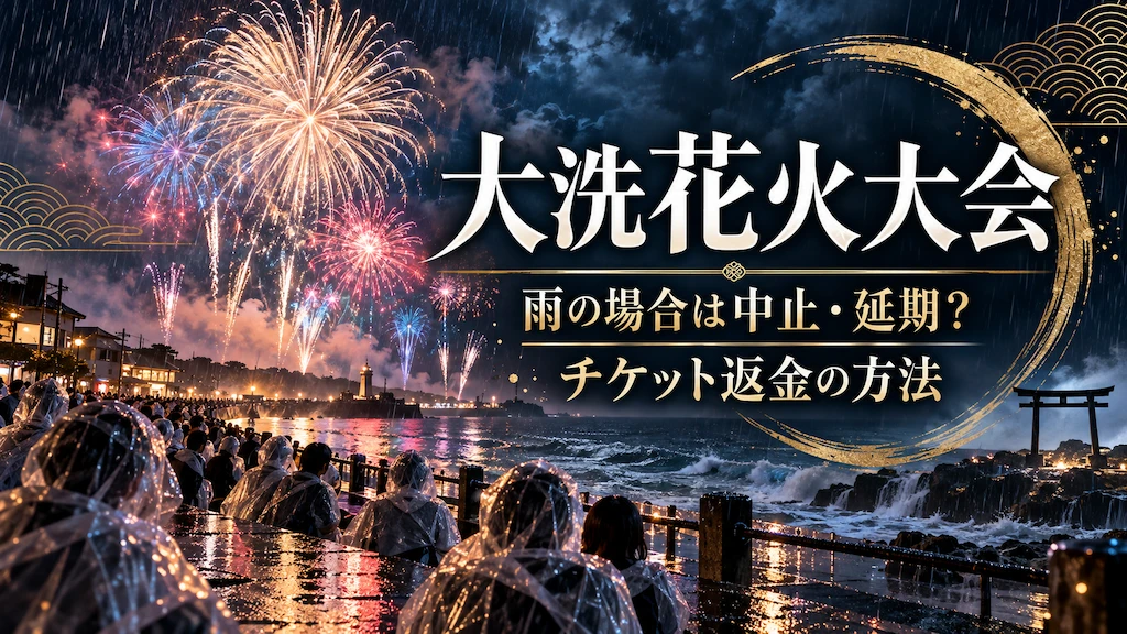 大洗花火大会が雨の場合
